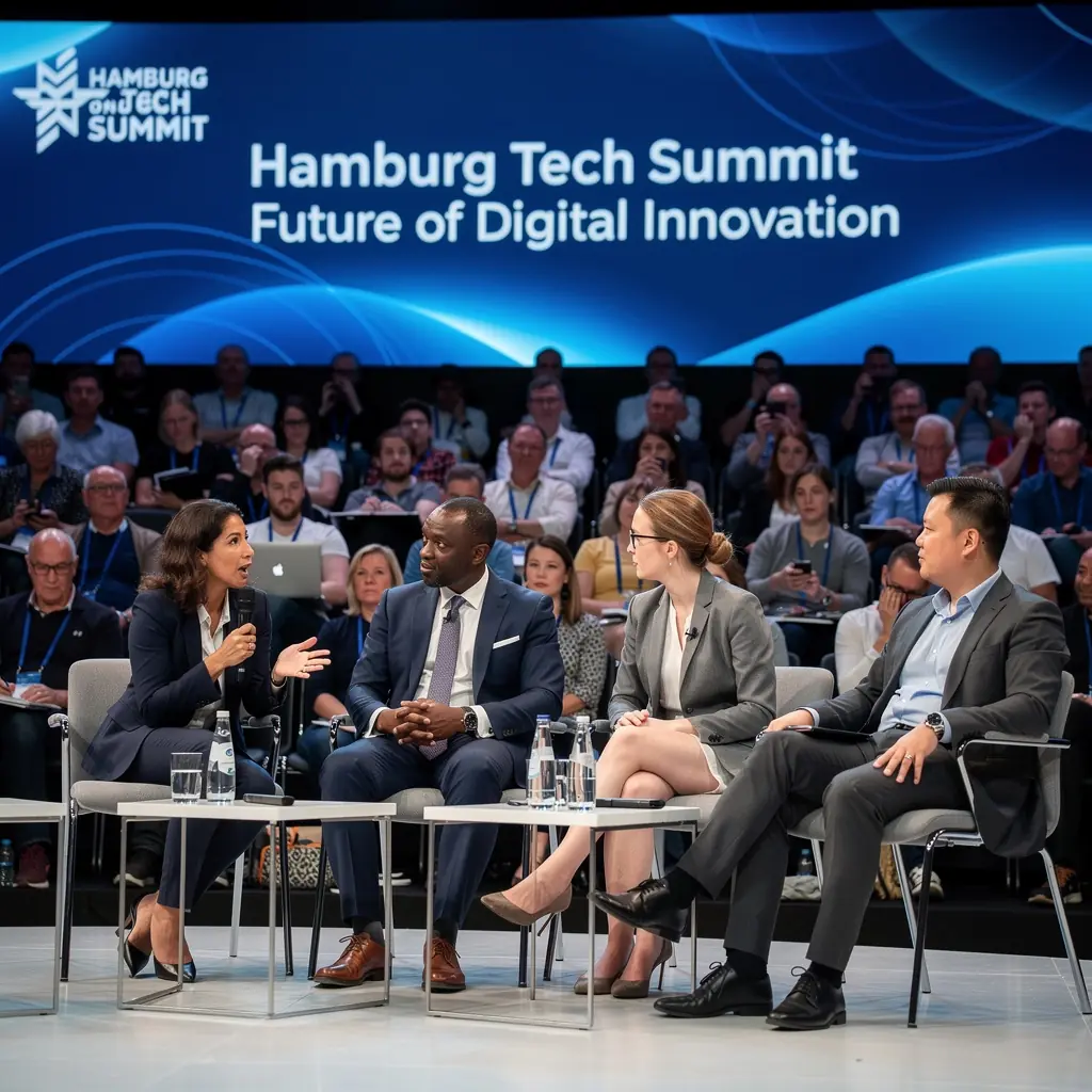 Notizen und Aufzeichnungen von einer Panel-Diskussion über digitale Trends.