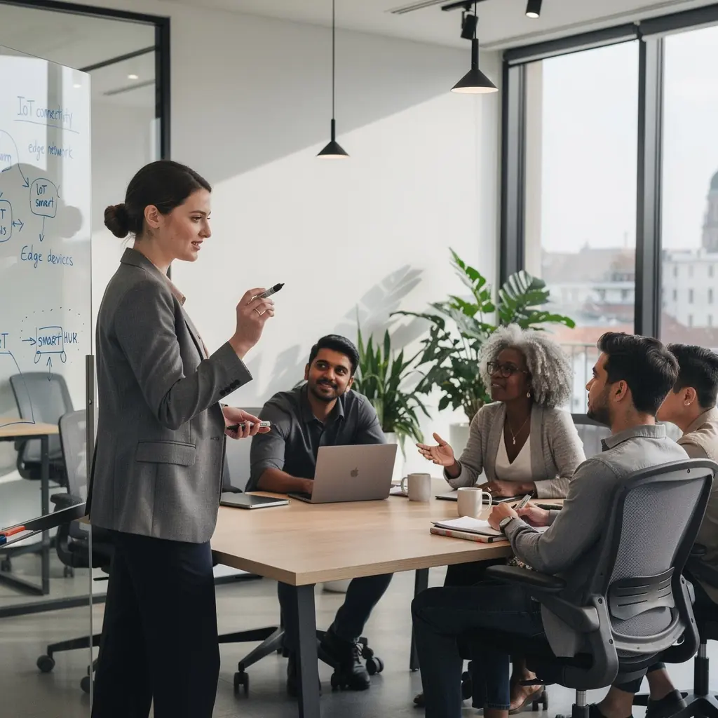 Ein Screenshot eines Online-Webinars, das sich mit den neuesten Trends in der Technologie befasst.